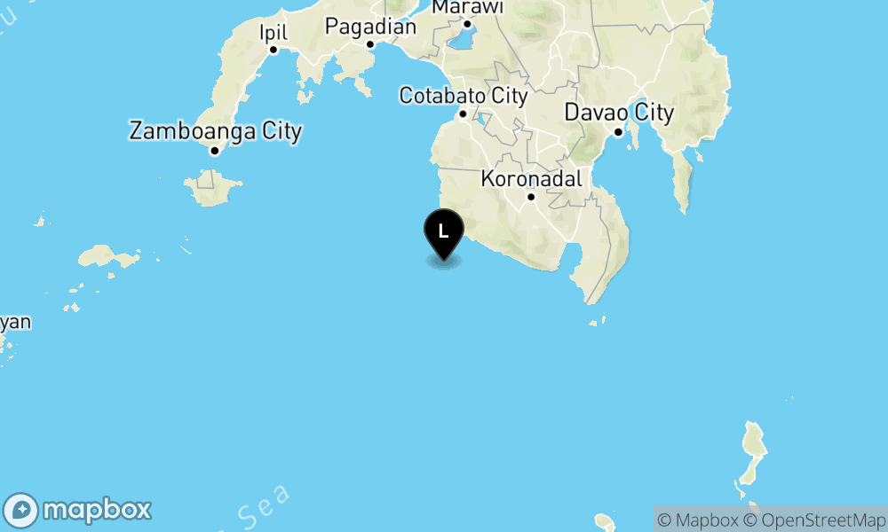 Peta Gempa 298 km BaratLaut TAHUNA-KEP.SANGIHE-SULUT