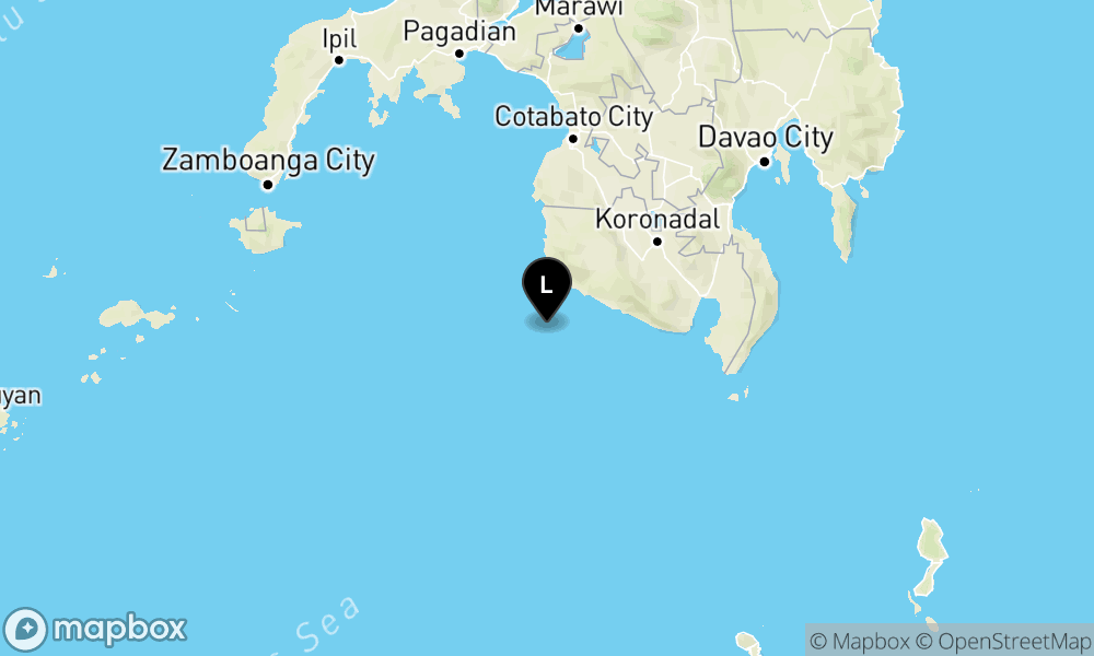 Peta Gempa 299 km BaratLaut TAHUNA-KEP.SANGIHE-SULUT