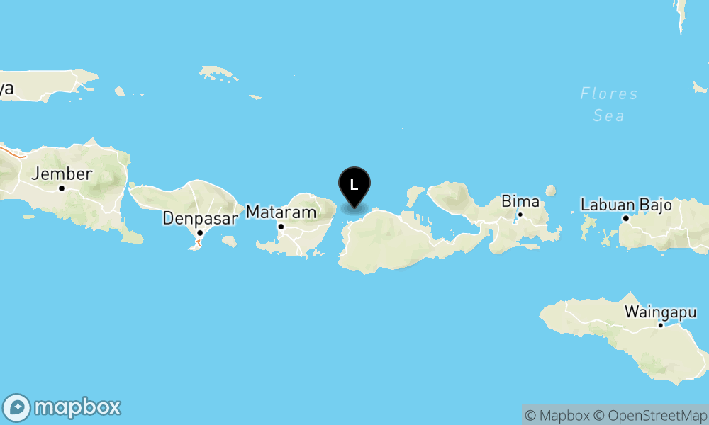 Peta Gempa Pusat gempa berada di laut 1 km timur laut Pulau Panjang
