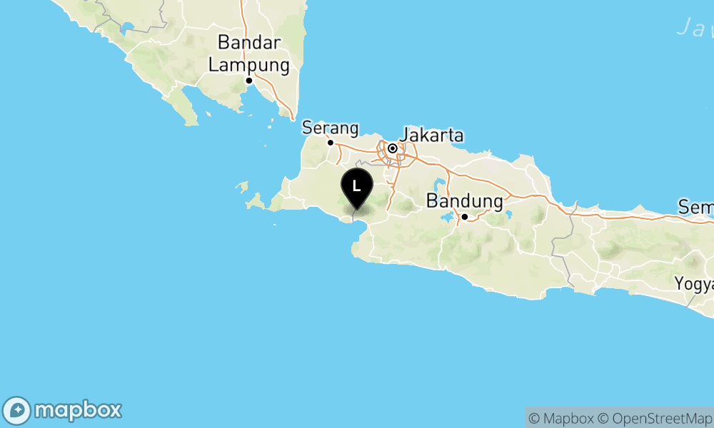 Peta Gempa Pusat gempa berada di darat 16 km Baratlaut Kab. Sukabumi