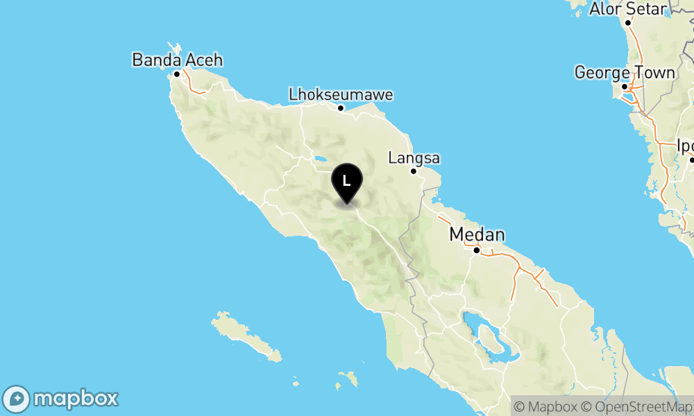Peta Gempa Pusat gempa berada di darat barat laut Kab. Gayo Lues
