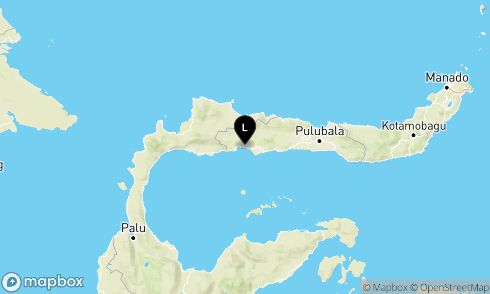 Peta Gempa 35 km BaratLaut POHUWATO-GORONTALO