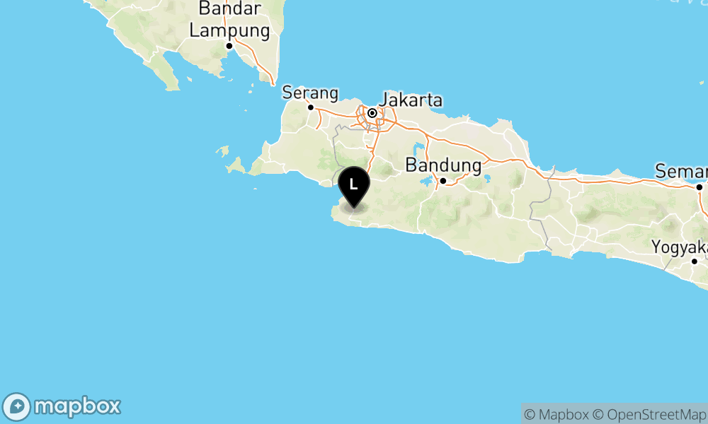 Peta Gempa Pusat gempa berada di darat 31 km Tenggara Kabupaten Sukabumi