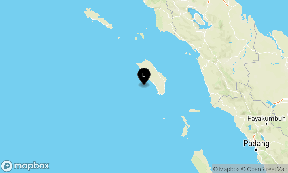 Peta Gempa 25 km BaratDaya NIASBARAT-SUMUT