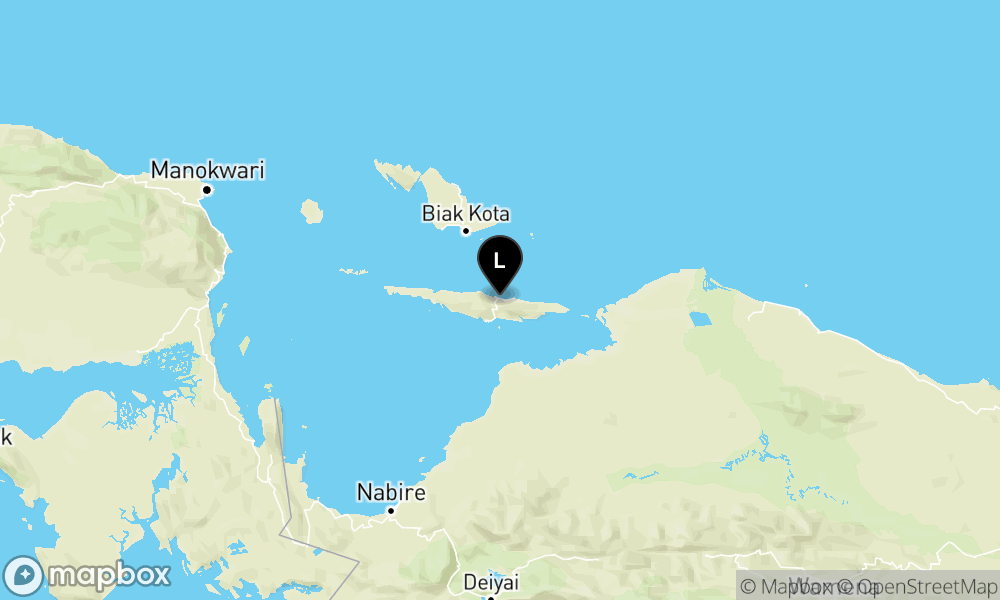 Peta Gempa 20 km TimurLaut KEP-YAPEN-PAPUA