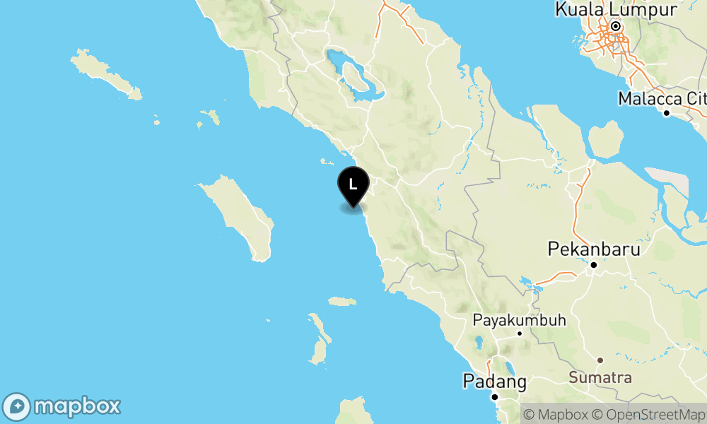 Peta Gempa 59 km BaratDaya PADANGSIDEMPUAN-SUMUT