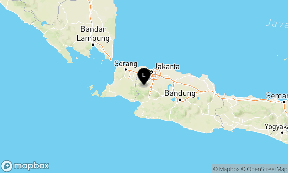 Peta Gempa Pusat gempa berada di darat 17 km barat laut Kota Bogor