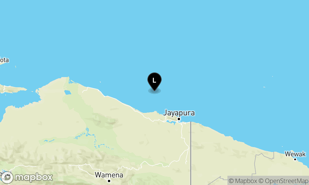 Peta Gempa 86 km BaratLaut KAB-JAYAPURA-PAPUA