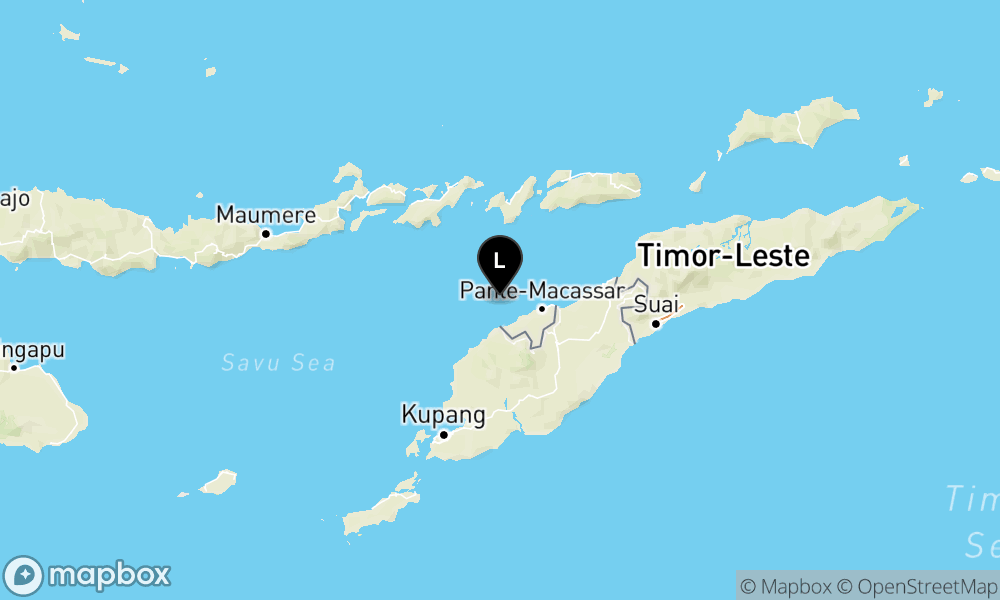 Peta Gempa 71 km BaratLaut TIMORTENGAHUT-NTT