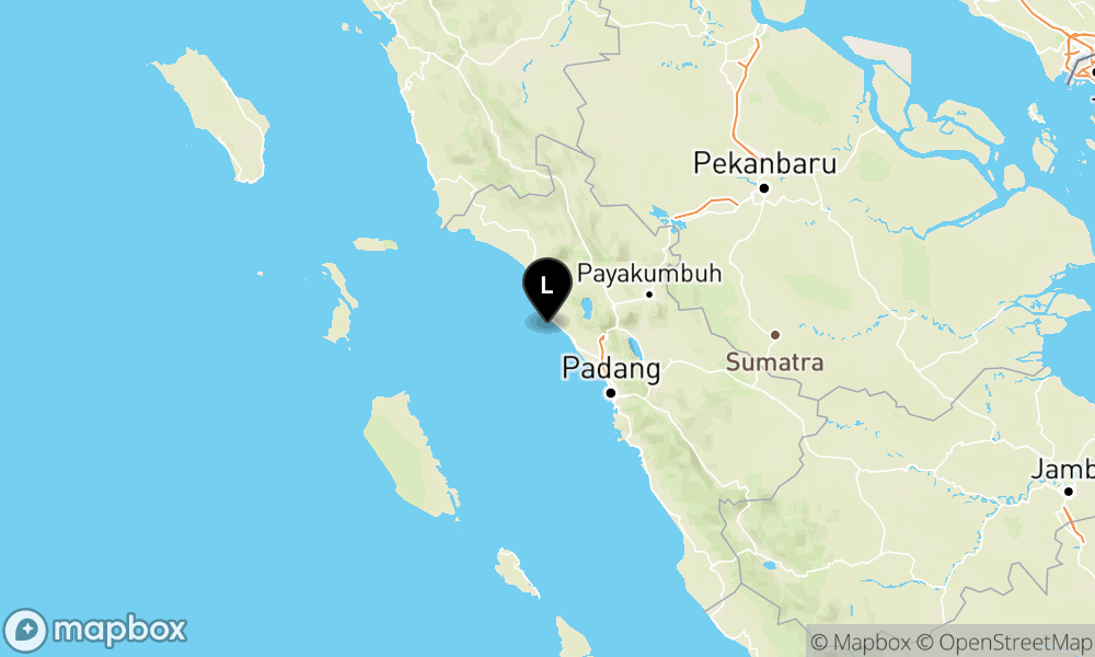 Peta Gempa Pusat gempa berada di laut 21km barat daya Lubuk Basung - Agam