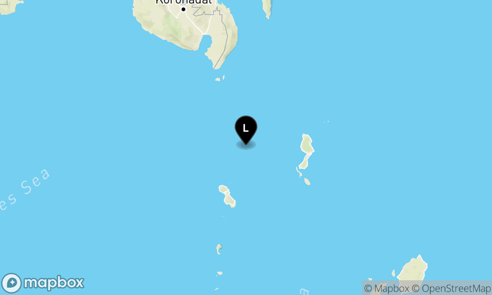 Peta Gempa 88 km TimurLaut TAHUNA-KEP.SANGIHE-SULUT