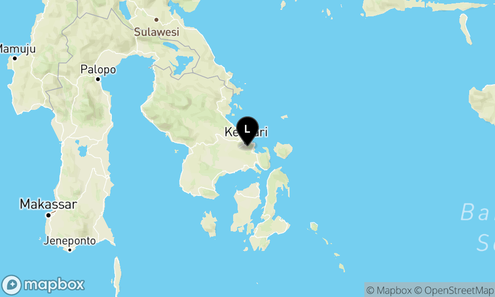 Peta Gempa Pusat gempa berada di darat 3 km barat laut Konawe Selatan