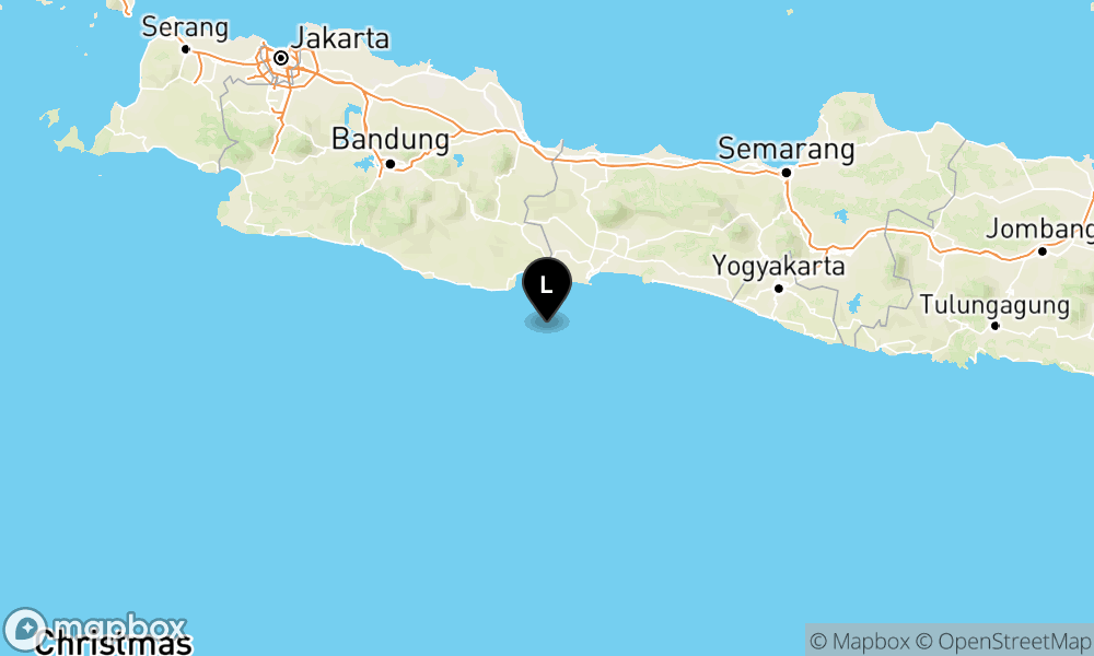 Peta Gempa 48 km Tenggara KAB-PANGANDARAN-JABAR