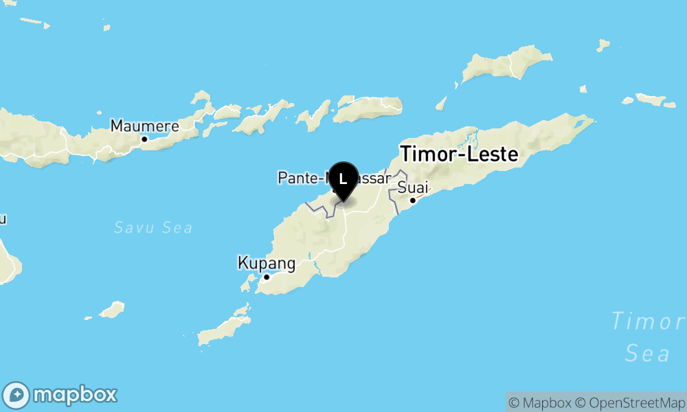 Peta Gempa Pusat gempa berada di darat 18 km Barat laut Kab. Timor Tengah Utara