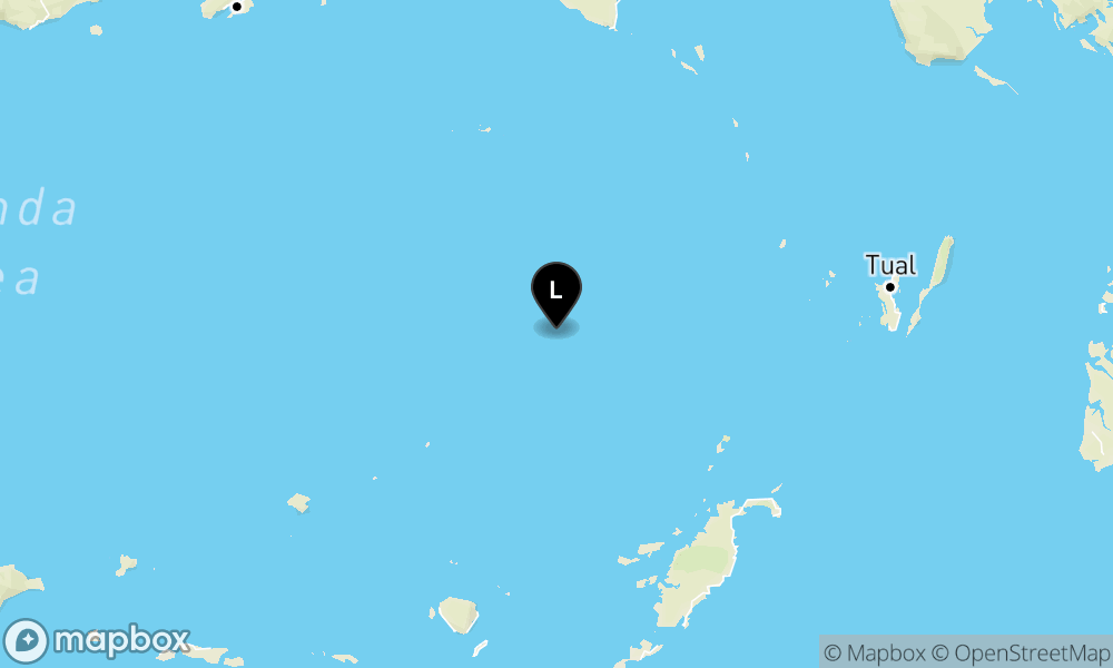 Peta Gempa 243 km BaratLaut TANIMBAR