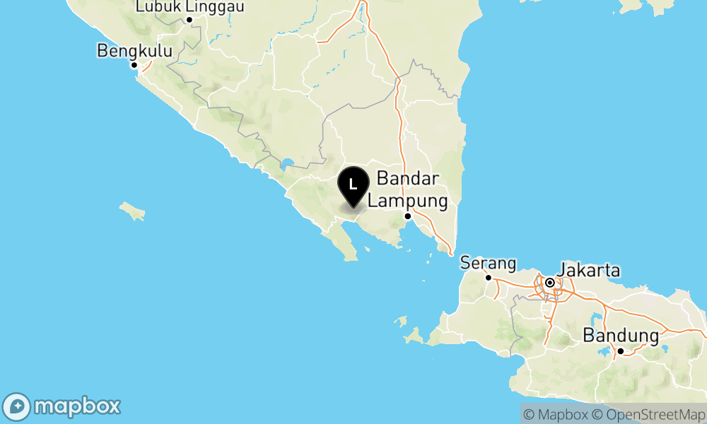 Peta Gempa Pusat gempa berada di darat 9 km barat laut Tanggamus