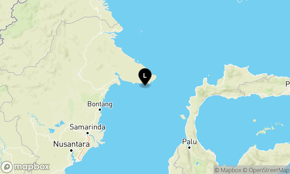 Peta Gempa Pusat gempa berada di laut 149 km timur laut Bontang