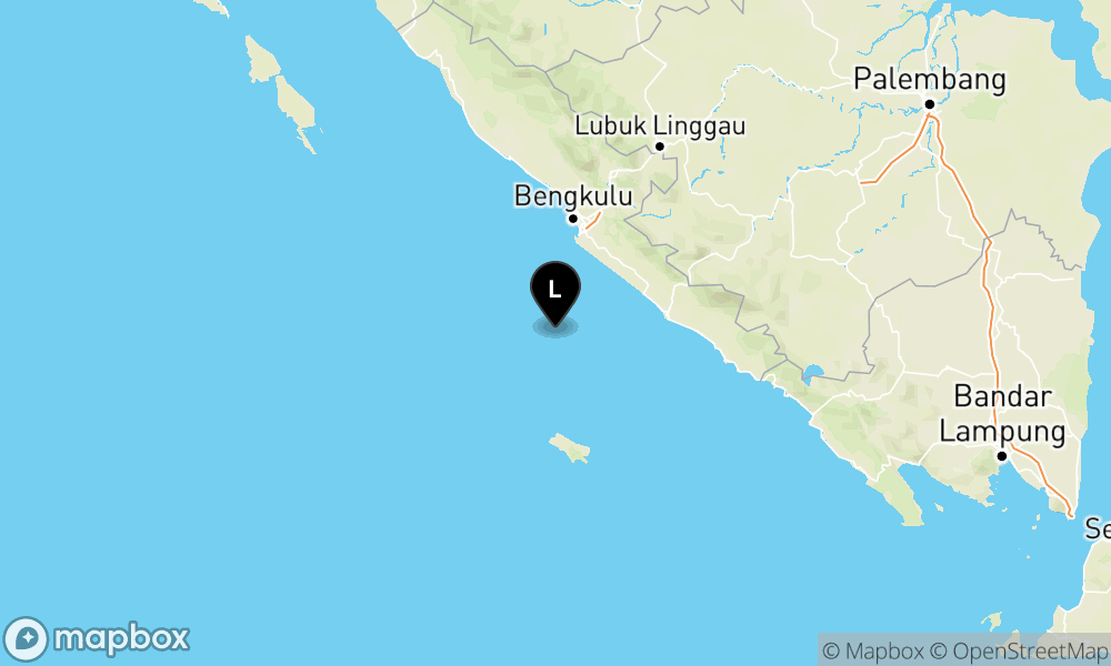Peta Gempa Pusat gempa berada di laut 74 km Baratdaya SELUMA