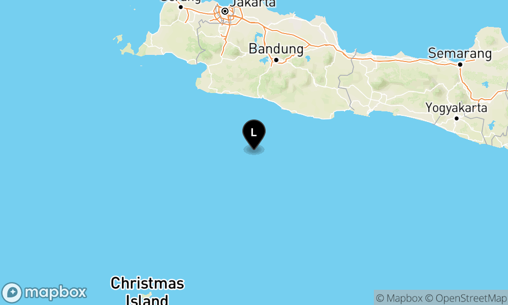 Peta Gempa Pusat gempa berada di laut 140 km BaratDaya Kabupaten Garut