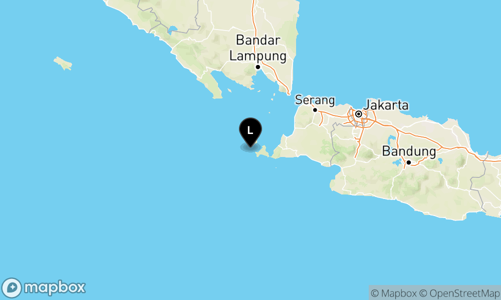Peta Gempa Pusat gempa berada di laut 48 km baratdaya Sumur