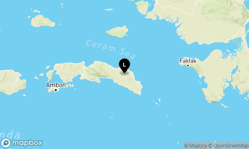 Peta Gempa 22 km BaratDaya SERAMBAGIANTIMUR-MALUKU