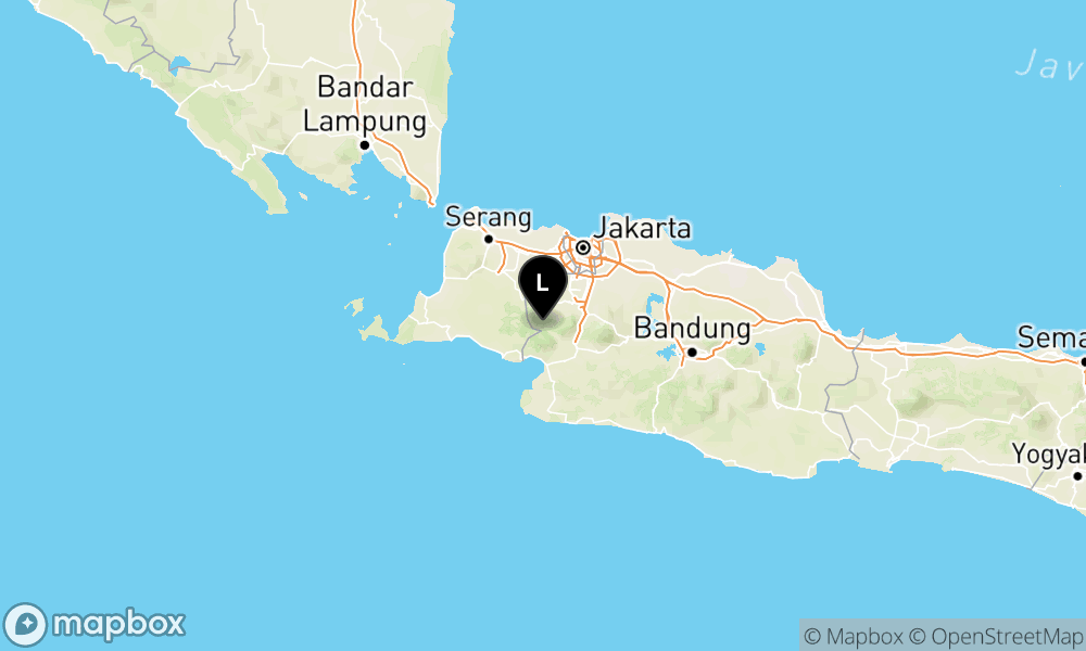 Peta Gempa Pusat gempa berada di darat 28 km barat laut Kab. Sukabumi