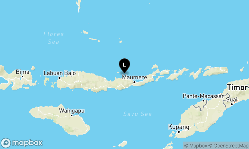 Peta Gempa Pusat gempa berada di Laut 41 km Barat laut Maumere