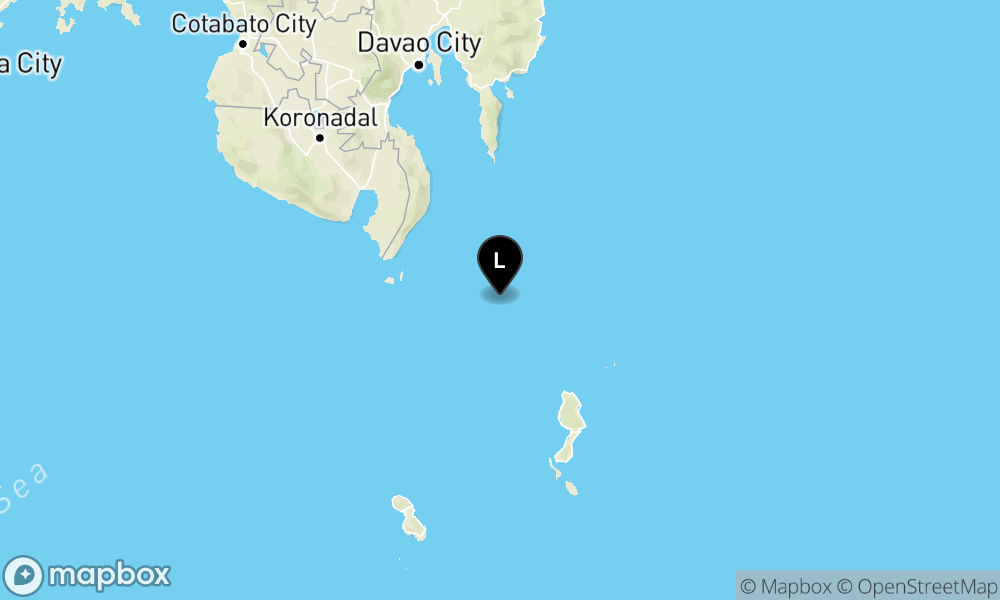 Peta Gempa 108 km BaratLaut PULAUKARATUNG-SULUT