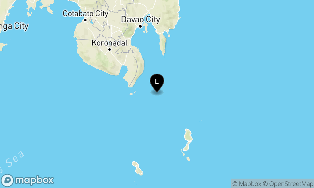 Peta Gempa 137 km BaratLaut PULAUKARATUNG-SULUT