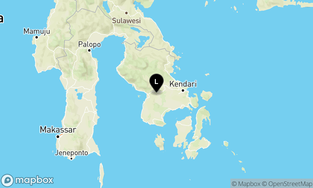 Peta Gempa Pusat gempa berada di darat 2 km Tenggara Loea, Kolaka Timur