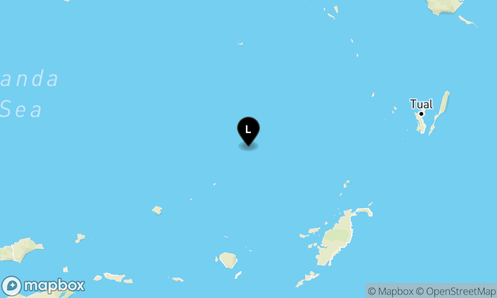 Peta Gempa 242 km BaratLaut TANIMBAR