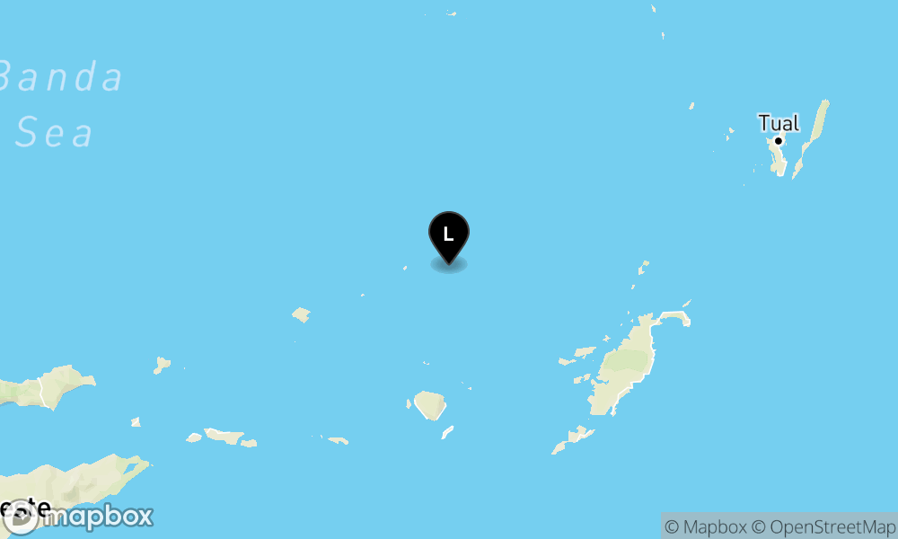 Peta Gempa 207 km BaratLaut TANIMBAR