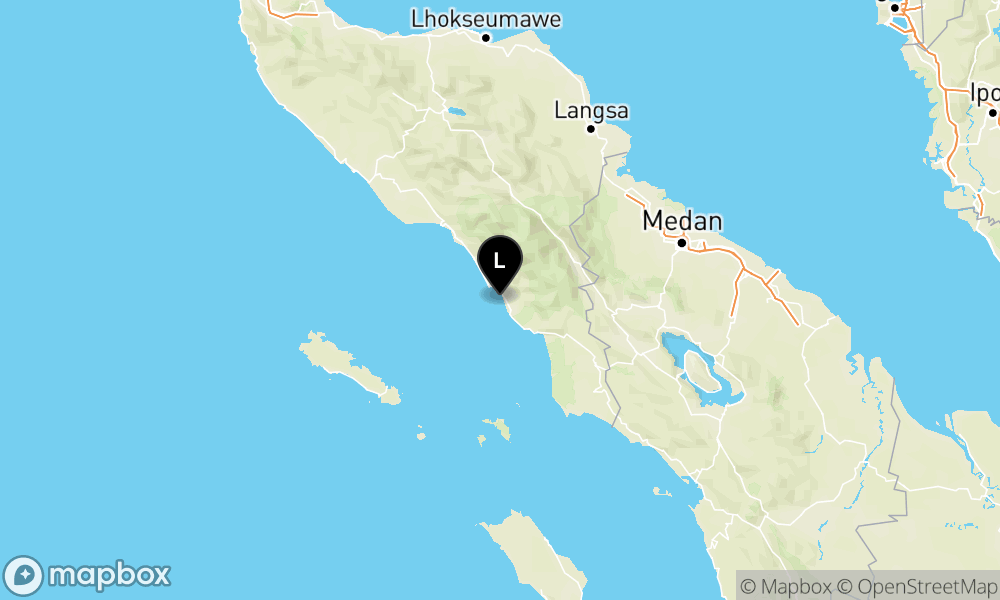 Peta Gempa 15 km Tenggara KAB-ACEHSELATAN