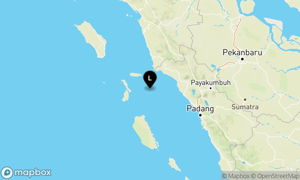 Peta Gempa 95 km BaratDaya PASAMANBARAT-SUMBAR