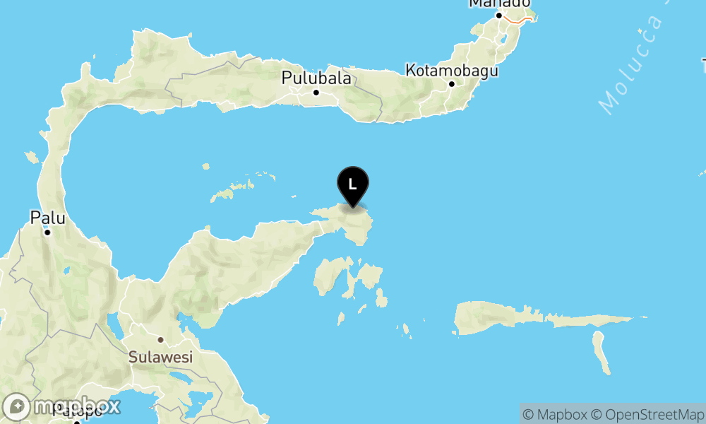 Peta Gempa 74 km TimurLaut BANGGAIKEP-SULTENG