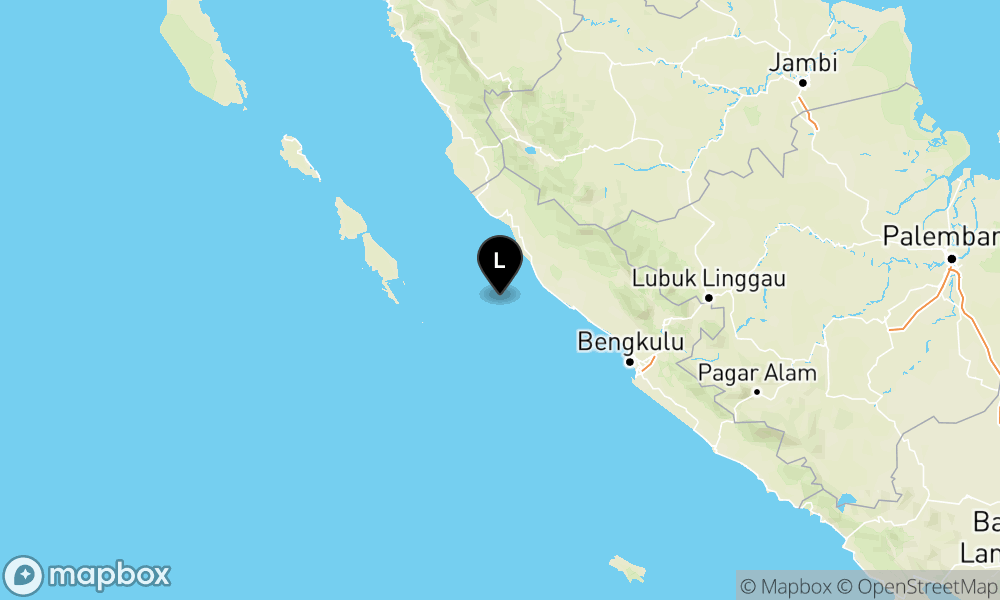 Peta Gempa 82 km Tenggara MUKOMUKO-BENGKULU