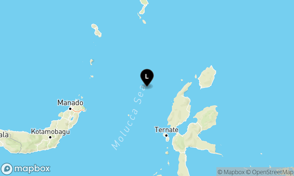 Peta Gempa 104 km BaratDaya PULAUDOI-MALUT