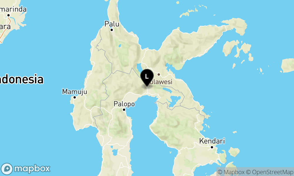 Peta Gempa Pusat gempa berada di darat 44 km Barat Laut Luwu Timur