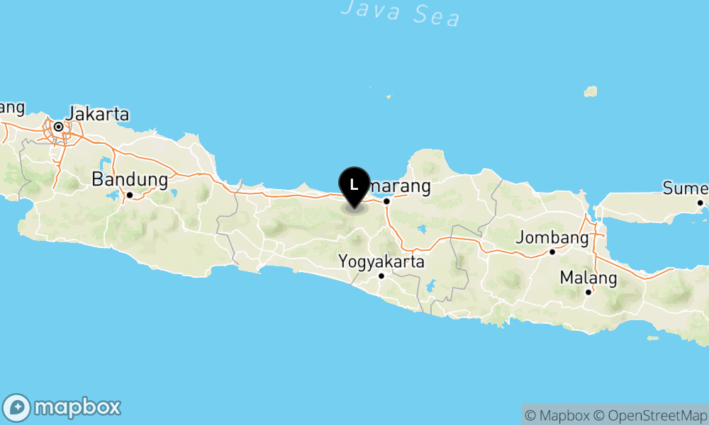 Peta Gempa Pusat gempa berada di darat 25 km barat daya Kendal