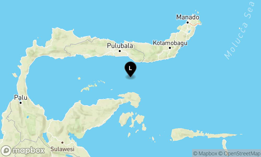 Peta Gempa 72 km TimurLaut PULAUPUAH-SULTENG
