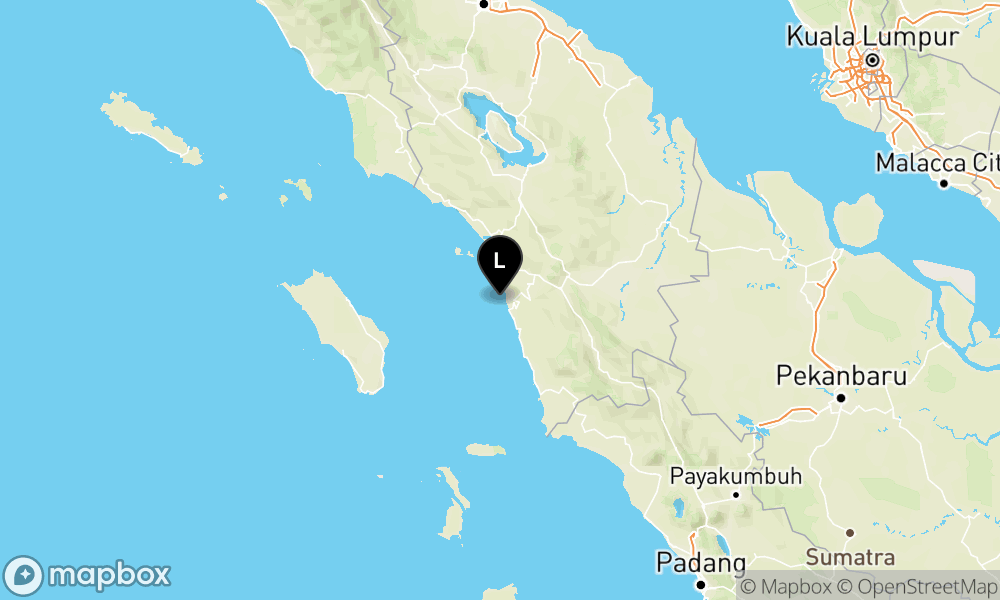 Peta Gempa 45 km BaratDaya TAPANULITENGAH-SUMUT