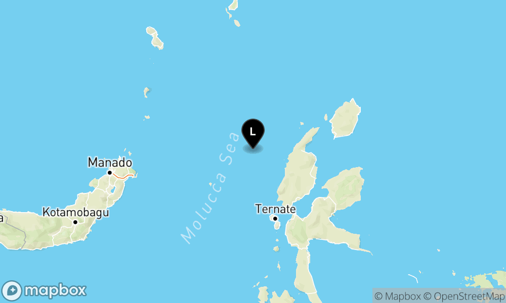 Peta Gempa 80 km BaratLaut HALMAHERABARAT-MALUT