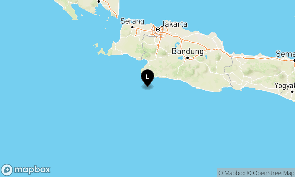 Peta Gempa Pusat gempa berada di laut 81 km selatan Kab. Sukabumi