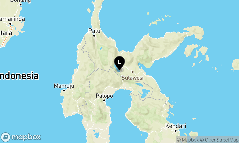 Peta Gempa Pusat gempa berada di darat 74 km barat daya Poso