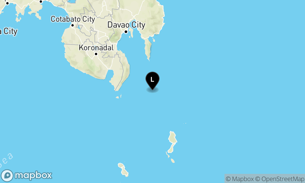 Peta Gempa 124 km BaratLaut PULAUKARATUNG-SULUT