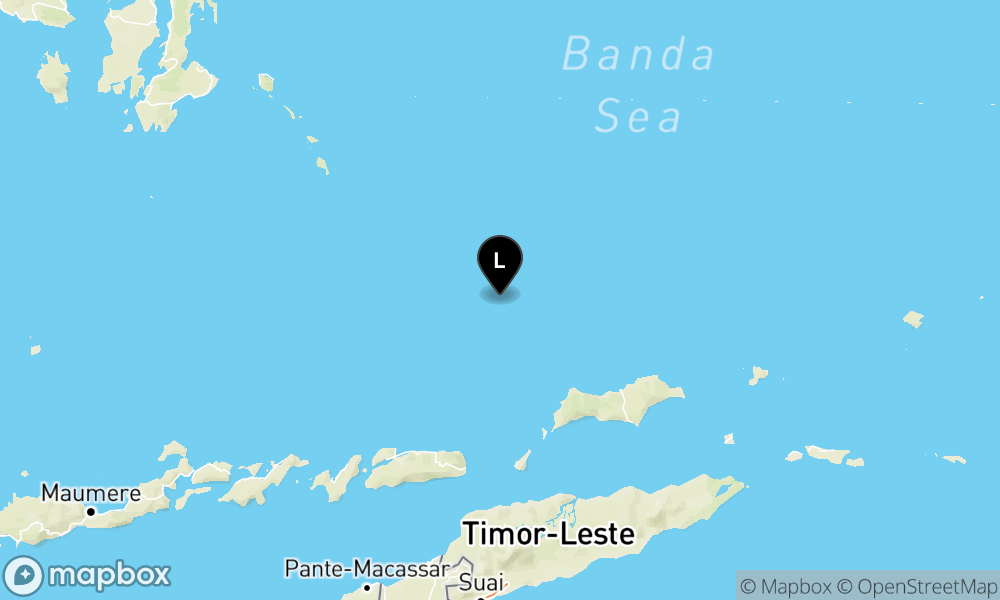 Peta Gempa 172 km TimurLaut ALOR-NTT