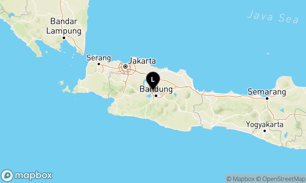 Peta Gempa Pusat gempa berada di darat 3 km timur laut Kab. Bandung