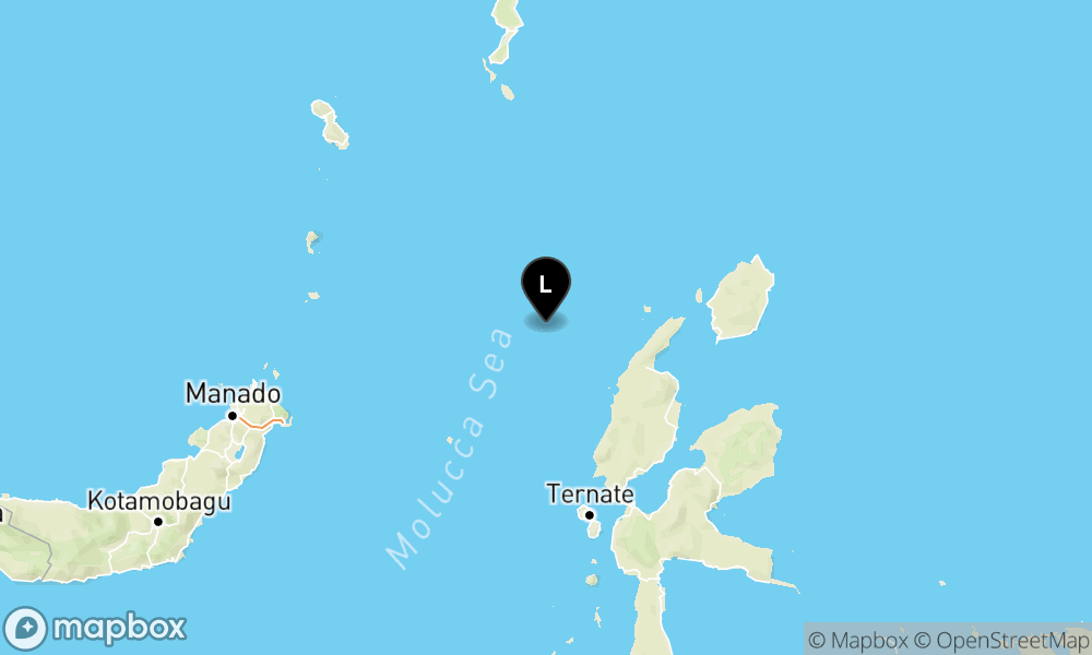 Peta Gempa 81 km BaratDaya PULAUDOI-MALUT