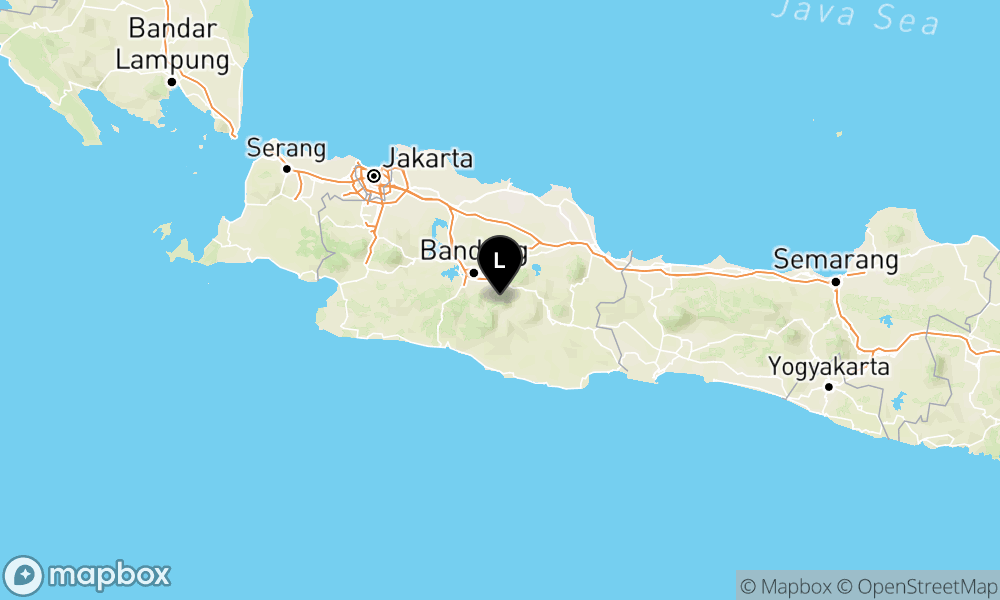 Peta Gempa Pusat gempa berada di darat 13 km baratlaut Kab. Garut