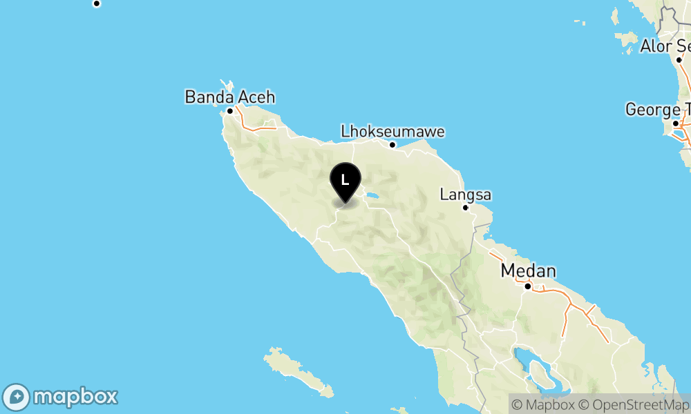 Peta Gempa Pusat gempa berada di darat 29 km Barat Daya Takengon, Aceh Tengah